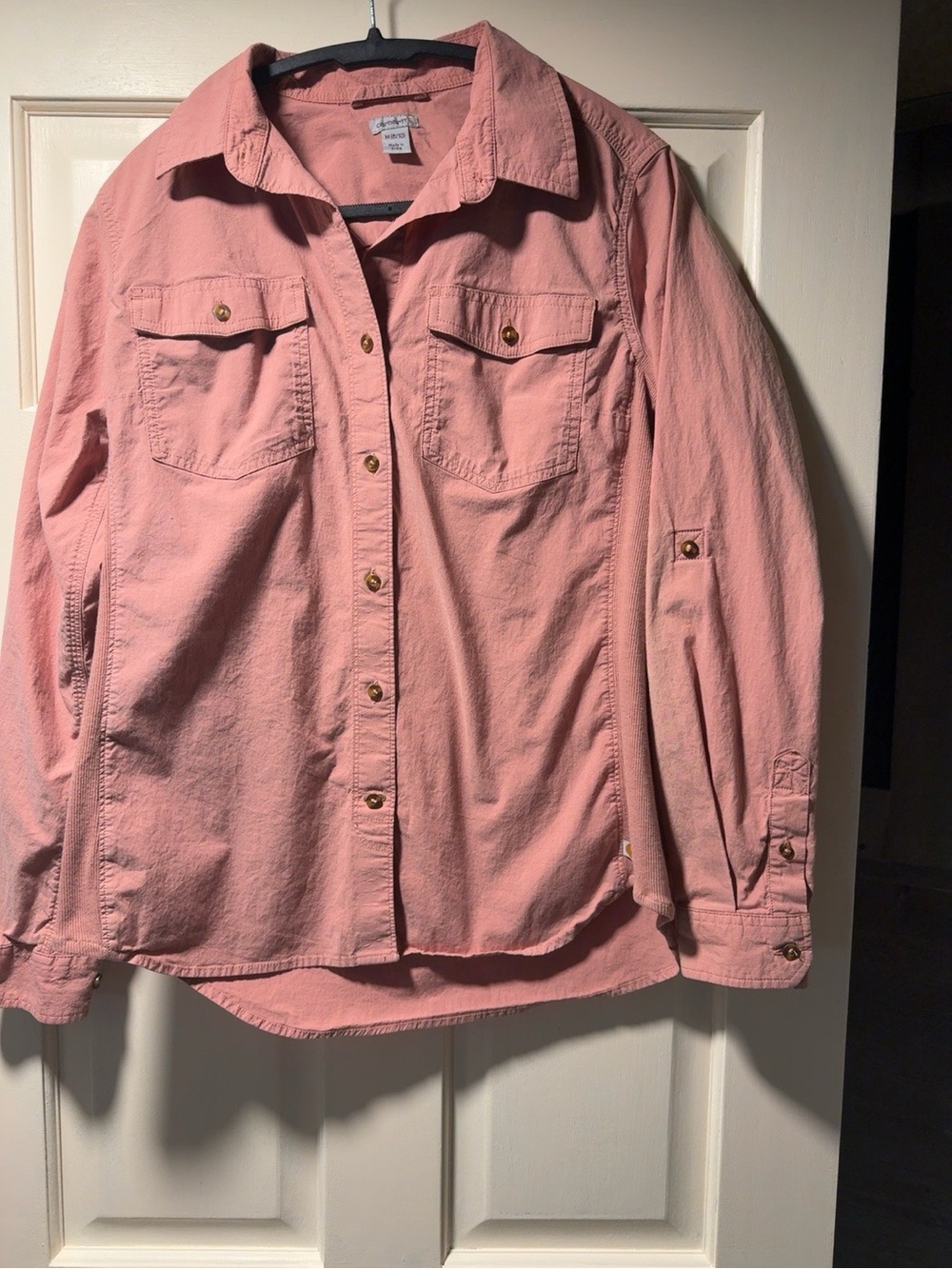 Carhartt Women’s Button Front Shirt M Pink